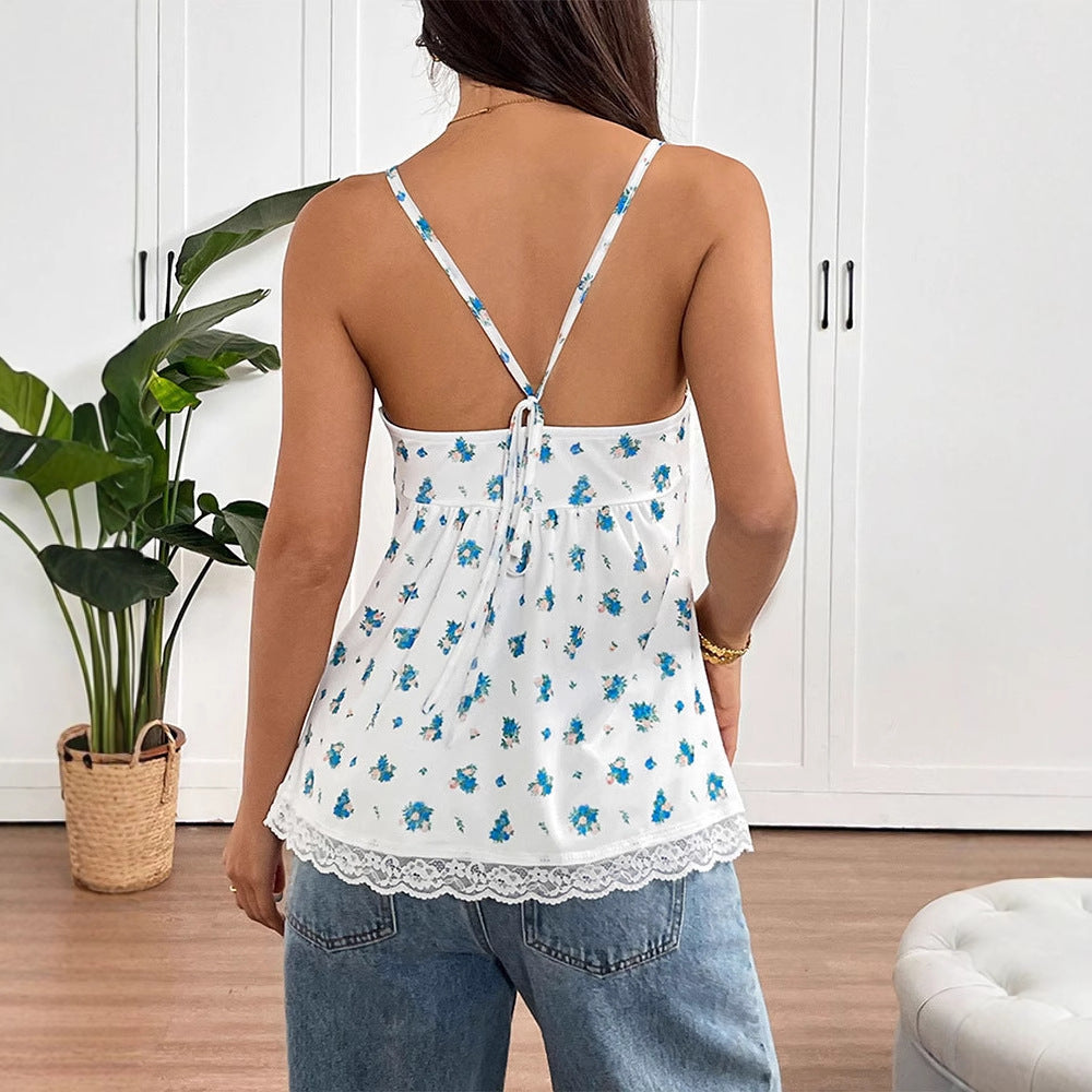 Multi Strappy Printed Top