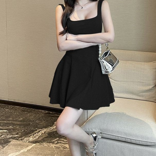 Black Fit & Flare Mini Dress