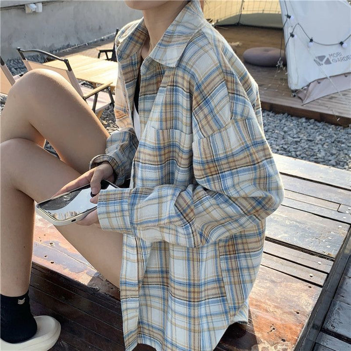 Yellow Oversized Flannel Shirt