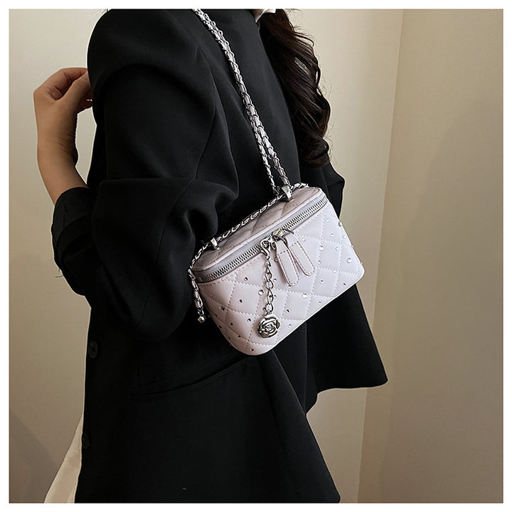 Purple Mini Squarebox Handbag