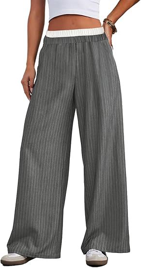 Grey Contrast Waist Band Straight Fit