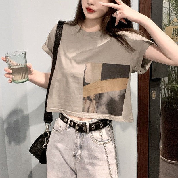 Grey Graphic Printed T-Shirt