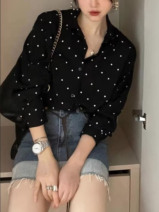 Black Polka Dot Shirt