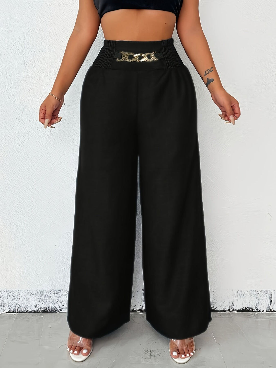 Black Wide Leg Trousers
