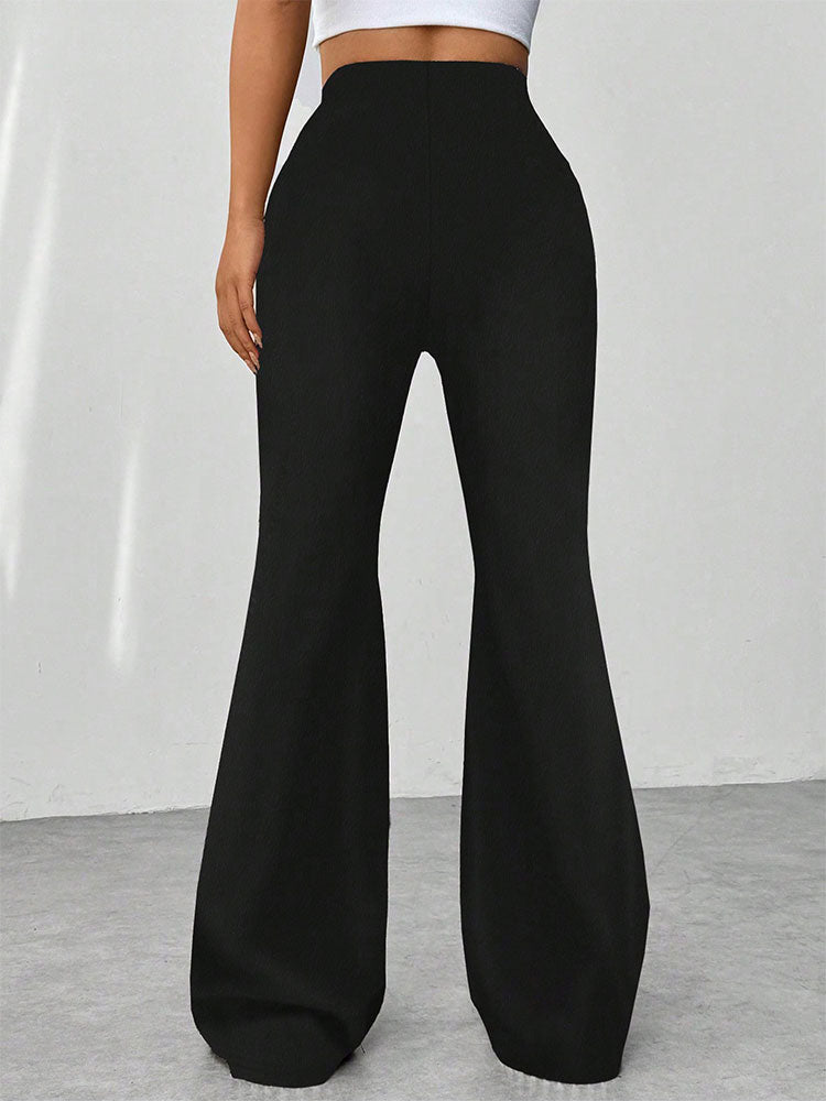 Black Fit And Flare Trouser