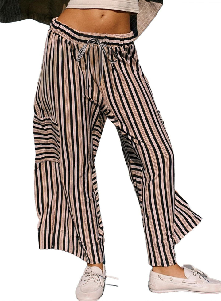 Black Contrast Waist Band Straight Fit
