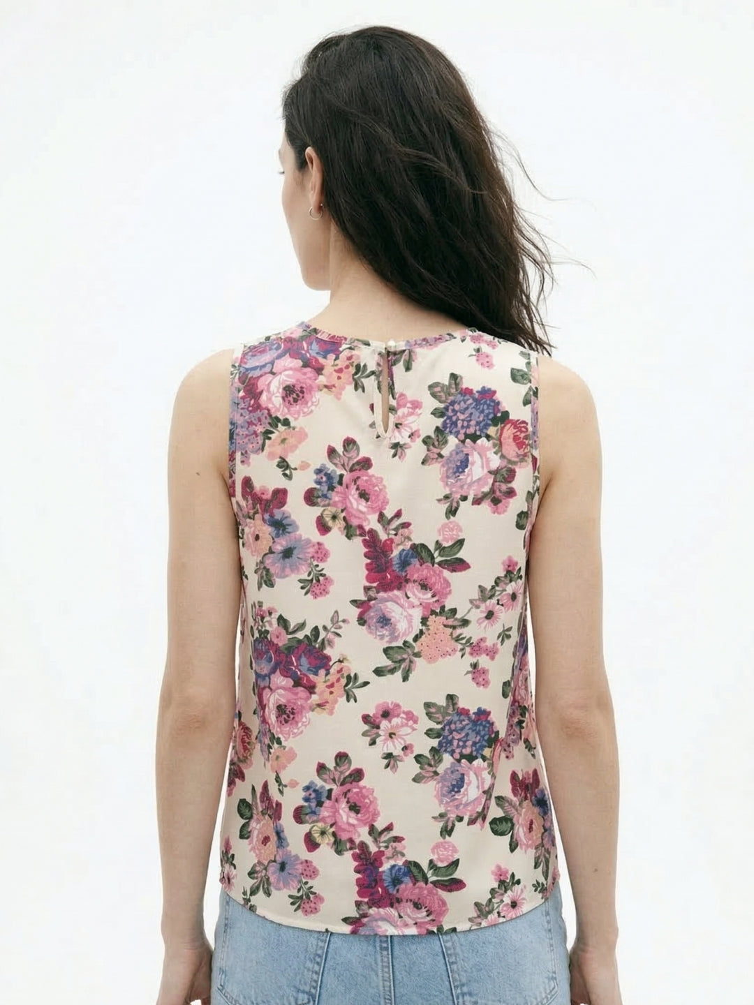Multi U Neck Printed Blouson