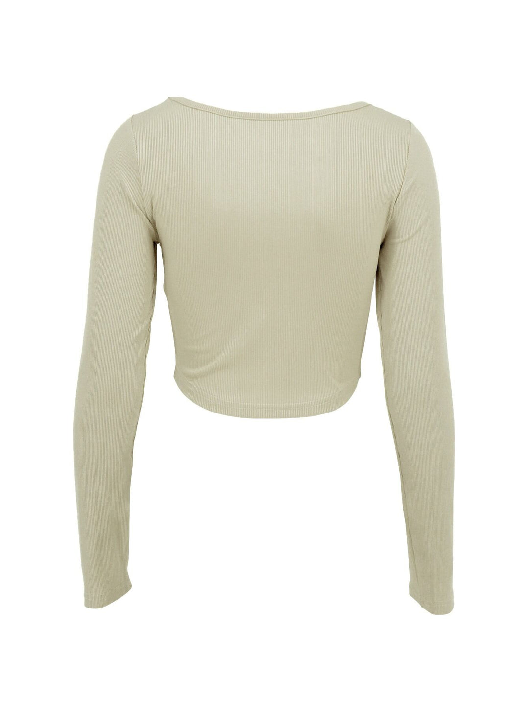 Beige Full Sleeves Corset Top