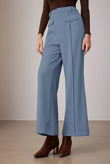 Blue Straight Fit Trouser