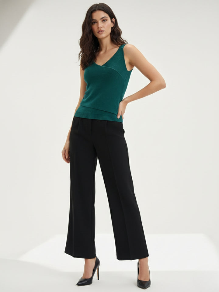 Teal Wrap Flat Knit Tank