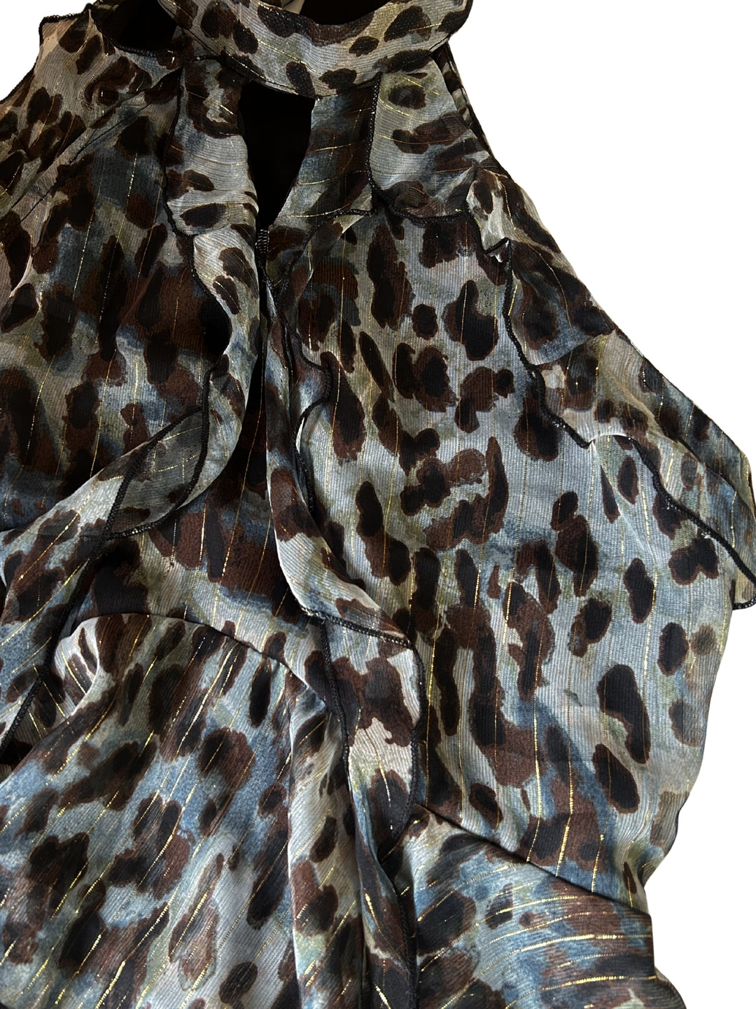 Multi Sleeveless Printed Halter Top