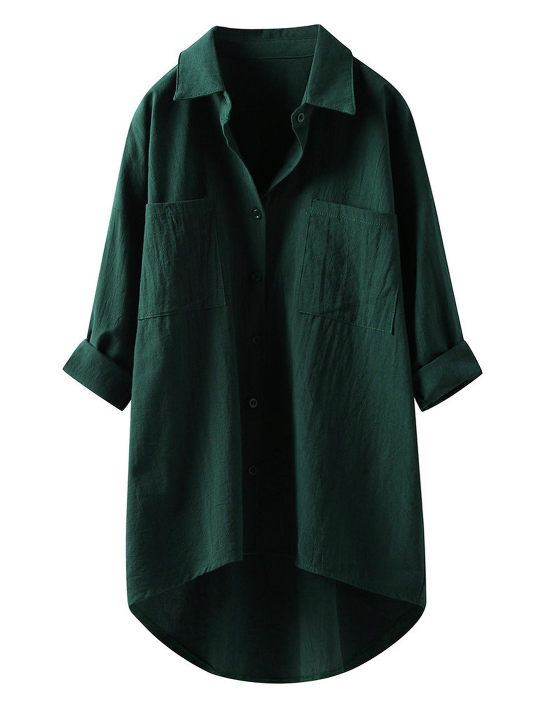 Green Oversized Longline Shirt