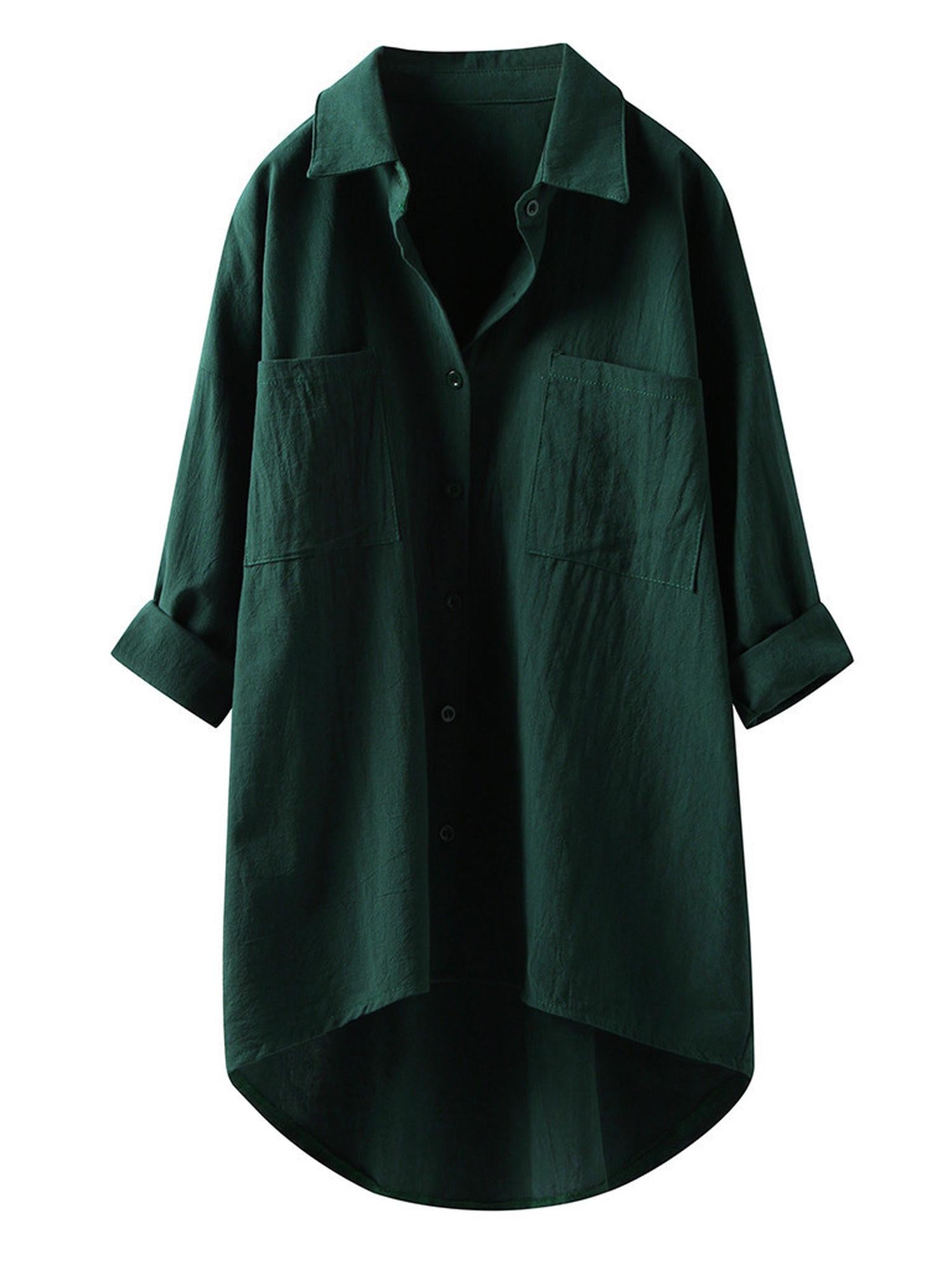 Green Oversized Longline Shirt