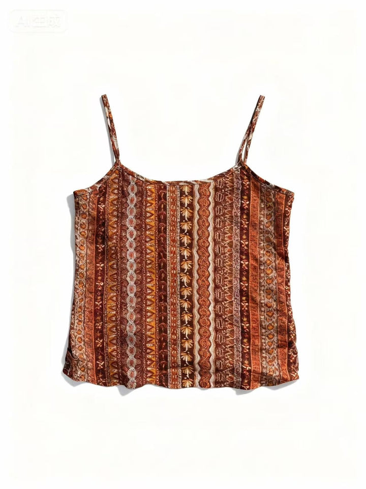 Multi Spaghetti Strap Printed Top
