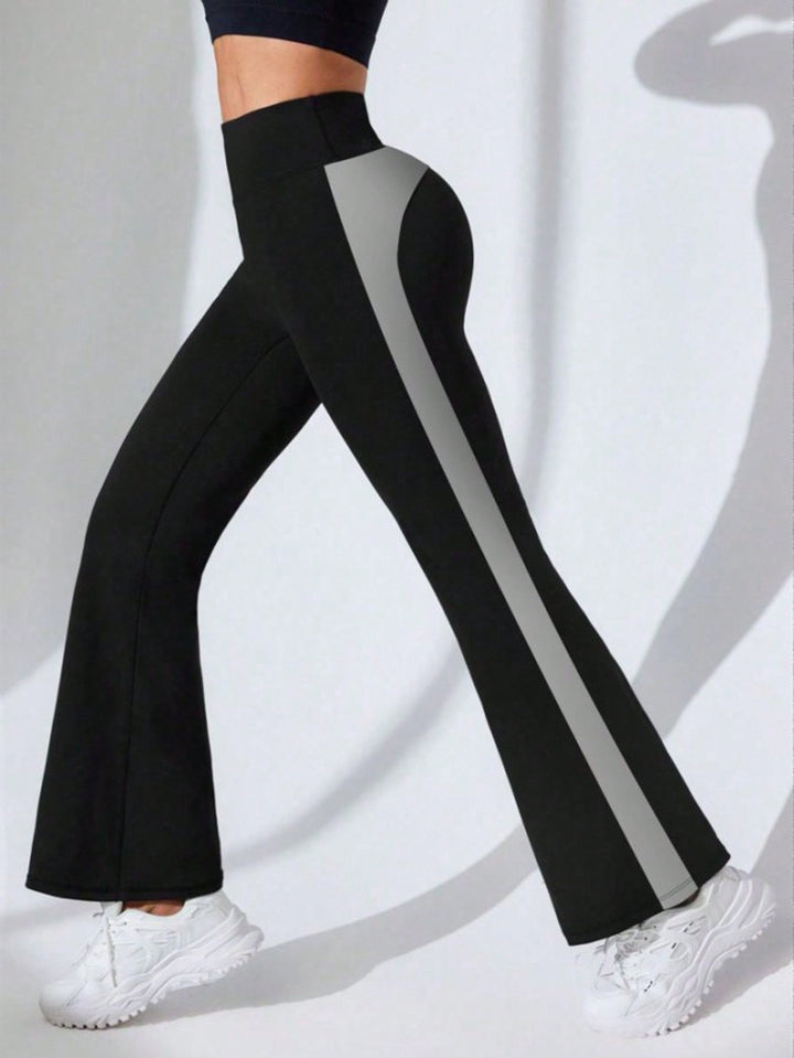 Black High Waist Side Panel Pant