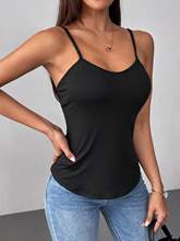 Black Scoop Neck Cami Top