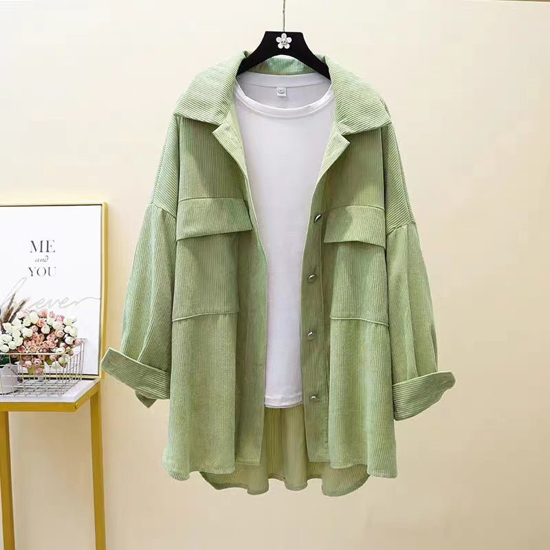 Green Oversized Loose Fit Shirt