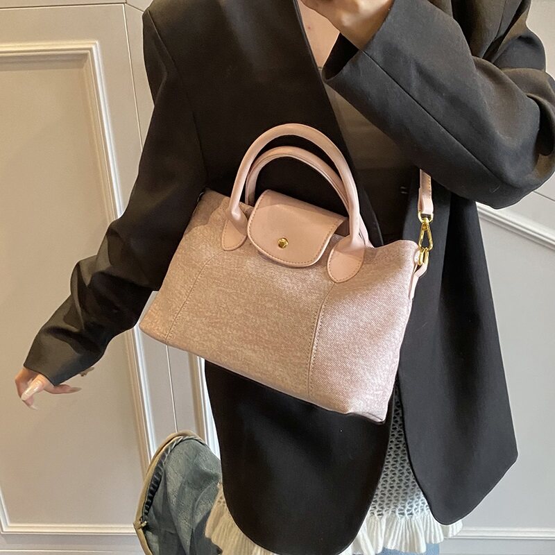 Pink Washed Canvas Hand Bag