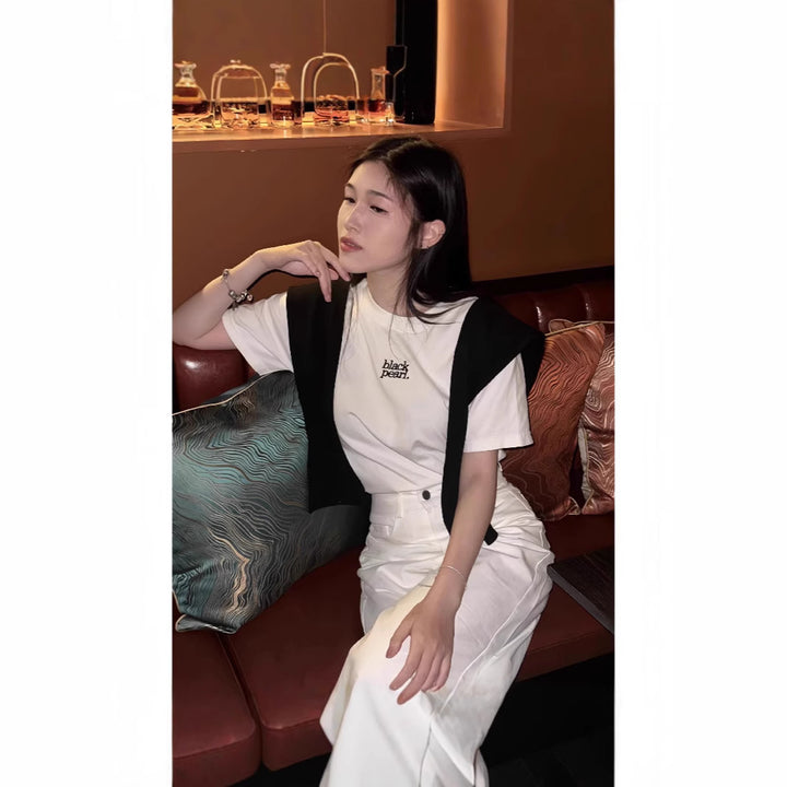 White Embroidered Logo Tshirt
