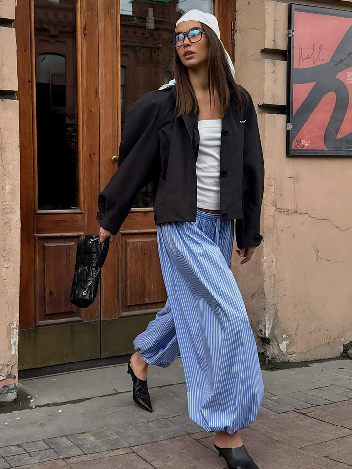 Blue Ultra Baggy Fit Trousers