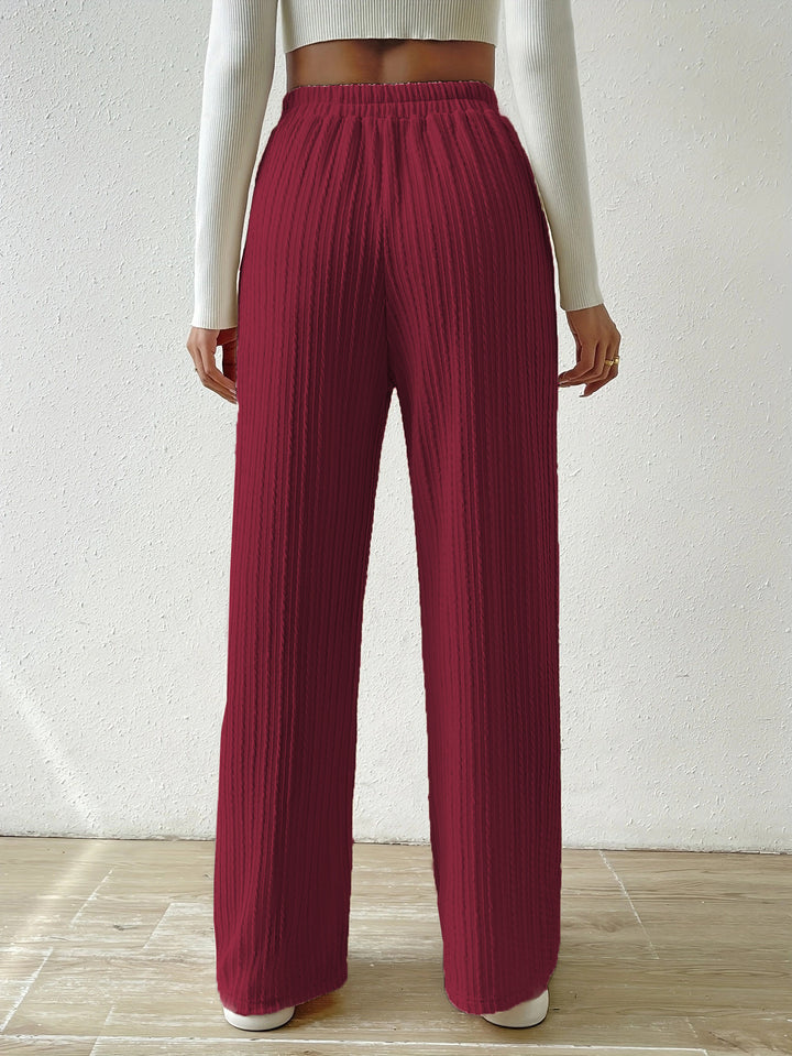 Burgundy Regular Fit Drawstring Joggers