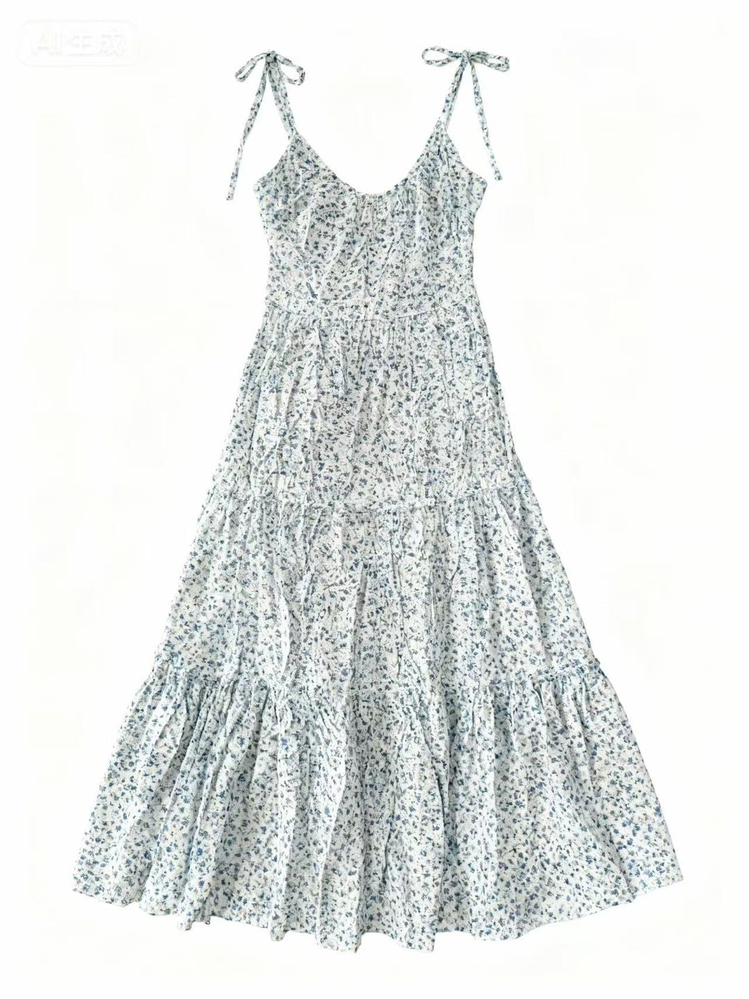 White Shoulder Tie-Up Flare Dress