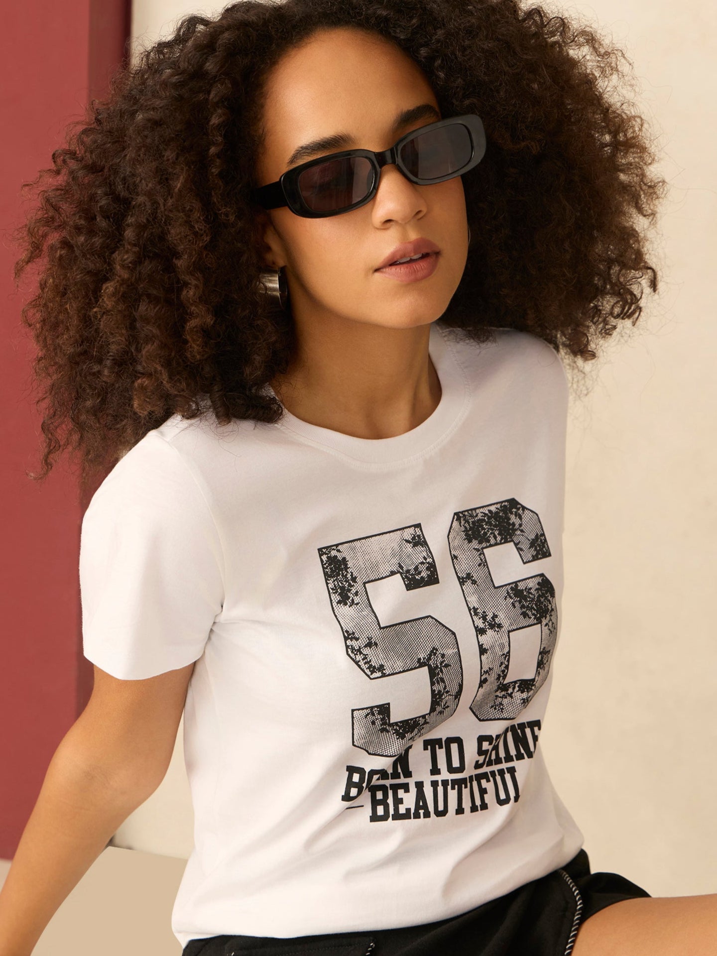 Shop White Short Sleeves Crew Neck T-Shirt - for Women