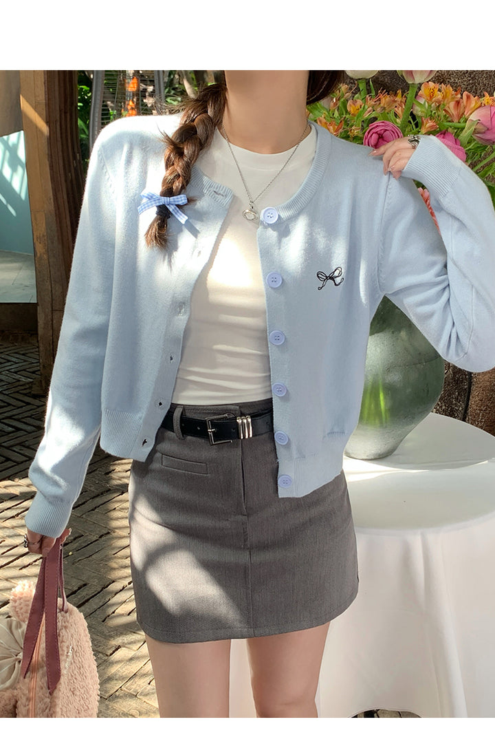 Blue Full Sleeve Buttoned Cardigan