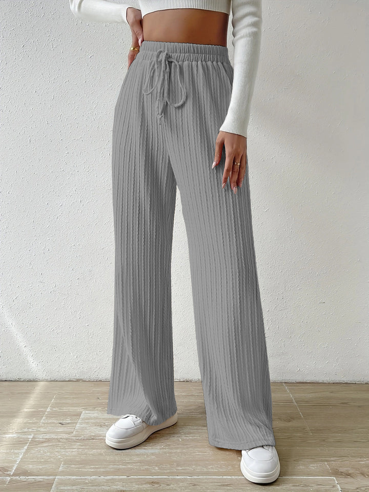 Grey Regular Fit Drawstring Joggers