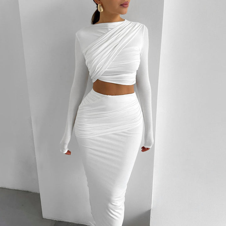 White Top And Skirt Co-Ord Set