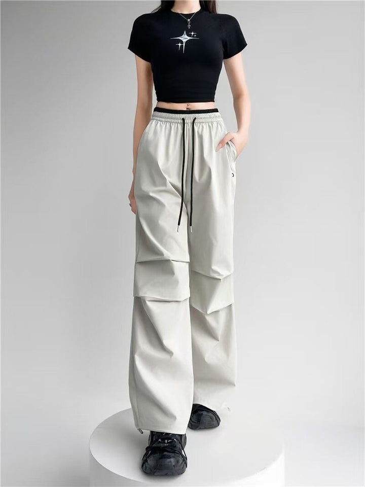 Beige Dual Coloured Waistband Jogger