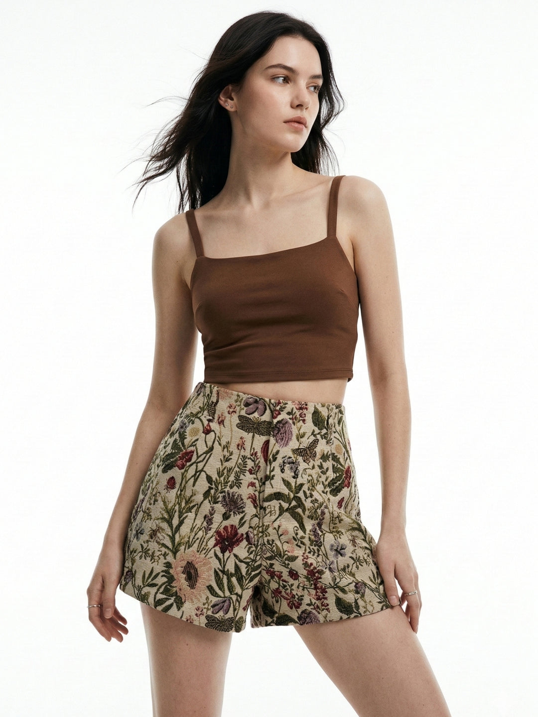 Multi High Waist Printed Shorts