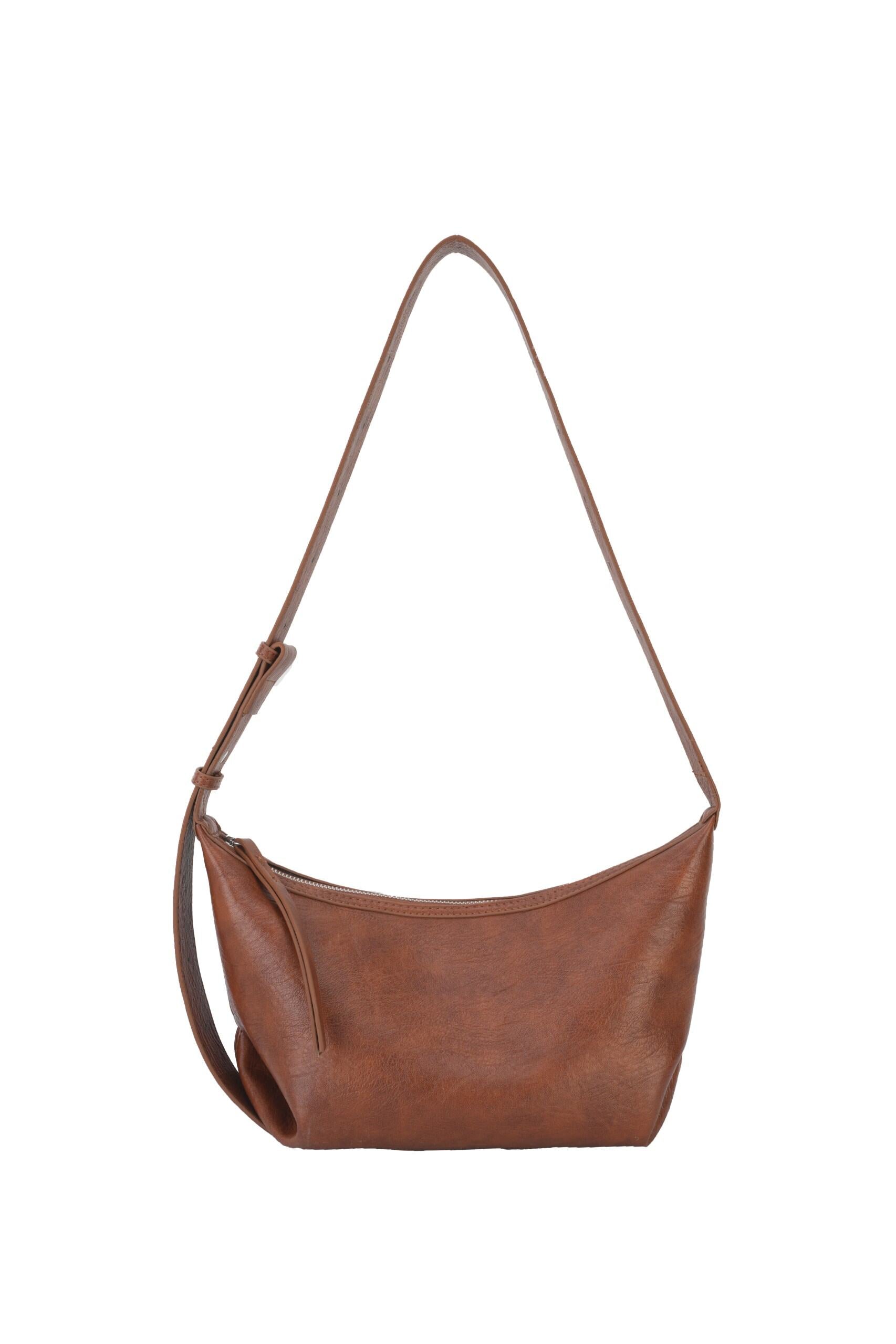 Brown Solid Hobo Bag