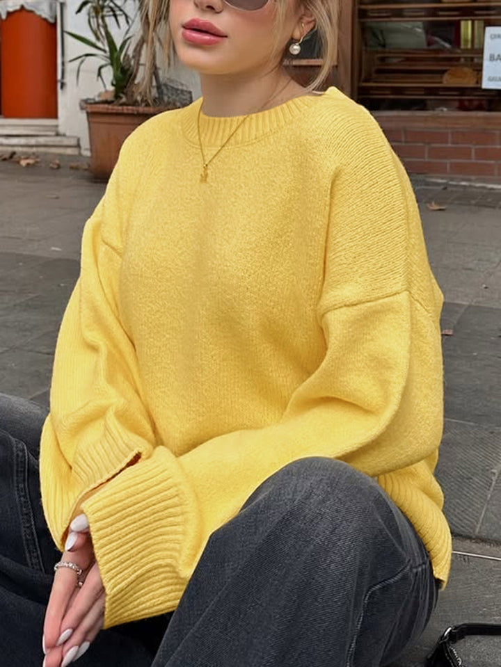Yellow Full Sleeve Round Neck Sweatshirt