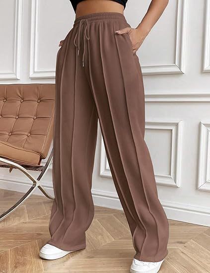 Brown Elasticated Regular Fit Drawstring Joggers