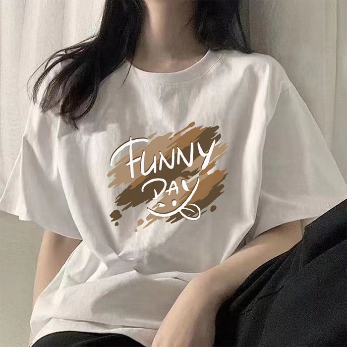 White Chest Print Graphic Tshirt