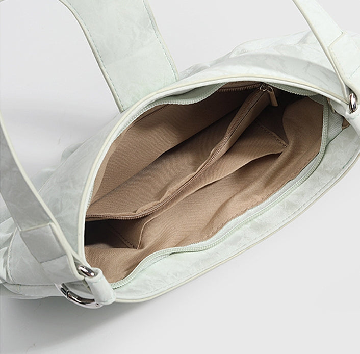 Aqua Ruched Baguette Shoulder Style