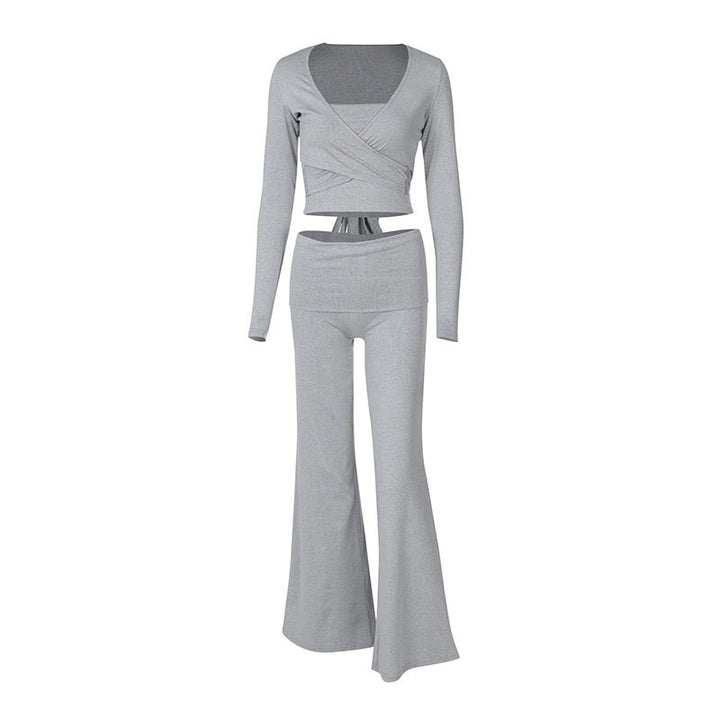 Grey Top And Pant Co-Ord Set