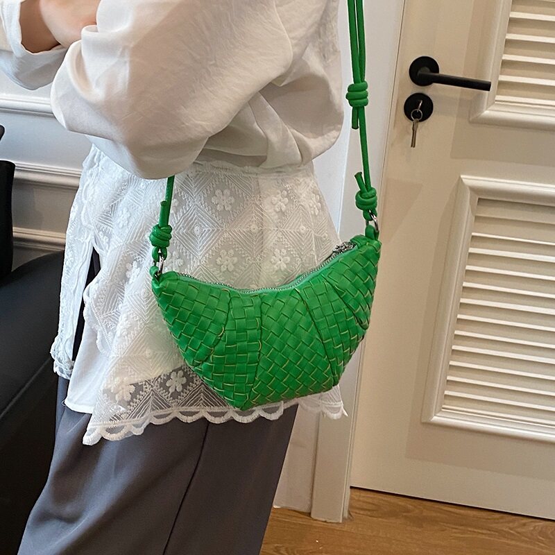 Green Mini Croissant Sling Bag