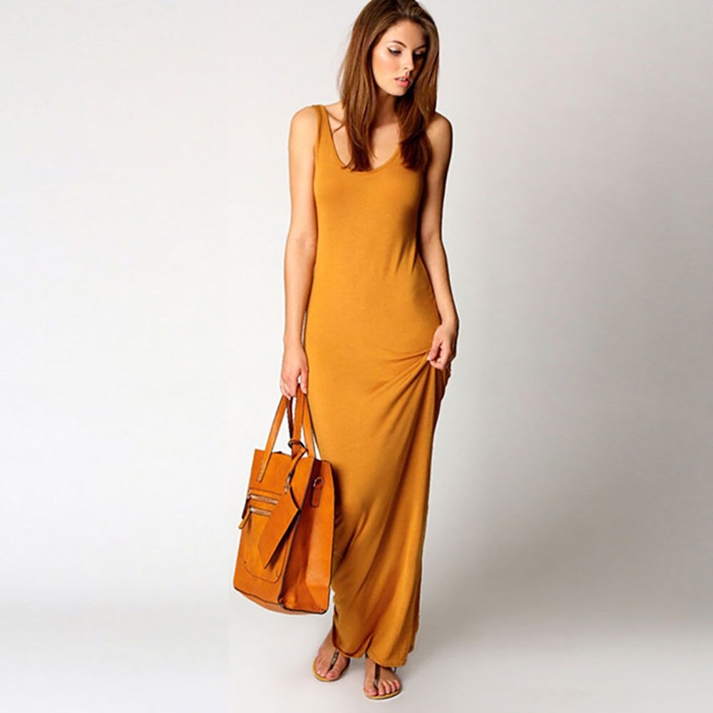 Orange Bodycon Sheath Dress