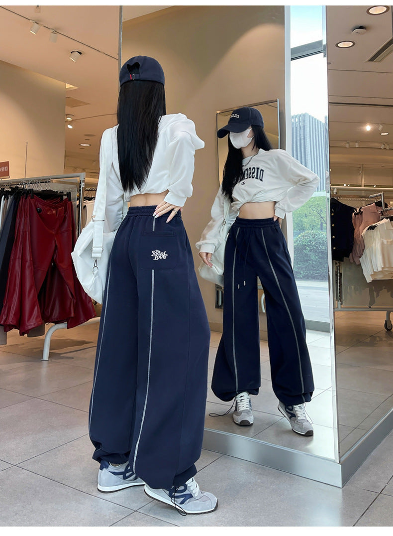 Blue High Waist Baggy Pant