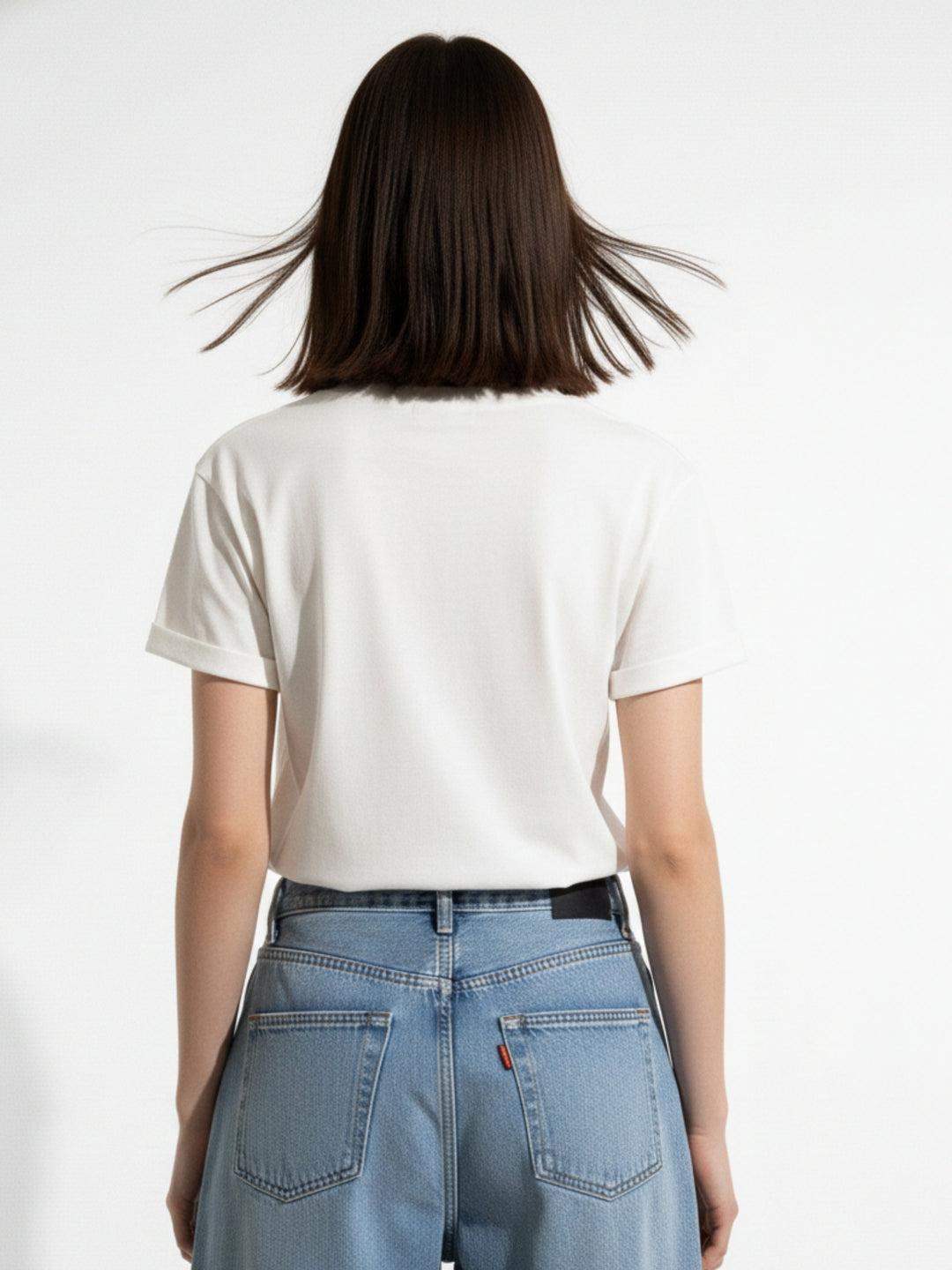 White Foil Printed Graphic T-Shirt