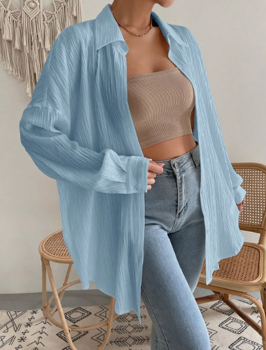 Blue Over Sized Shirt