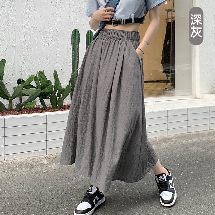 Grey Flared Skirt