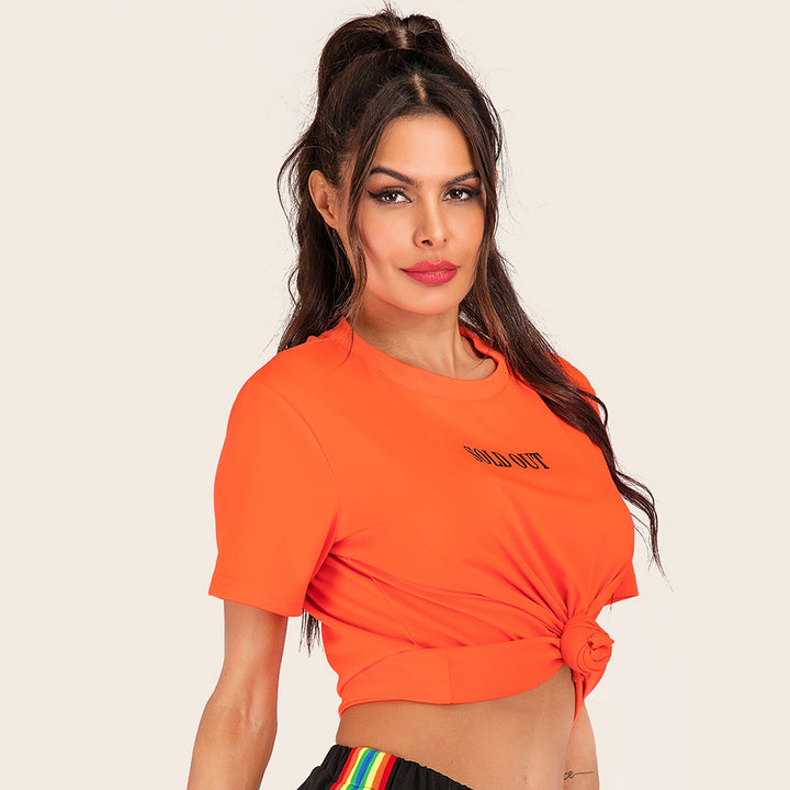 Orange Typography T-Shirt