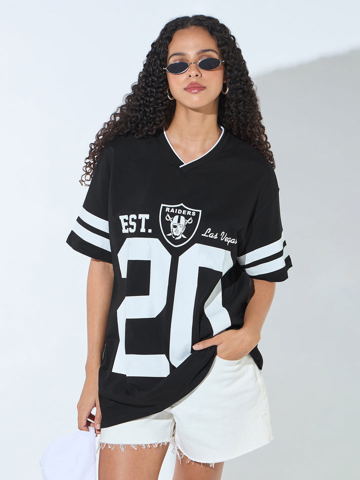 Black Graphic Oversized T-Shirt