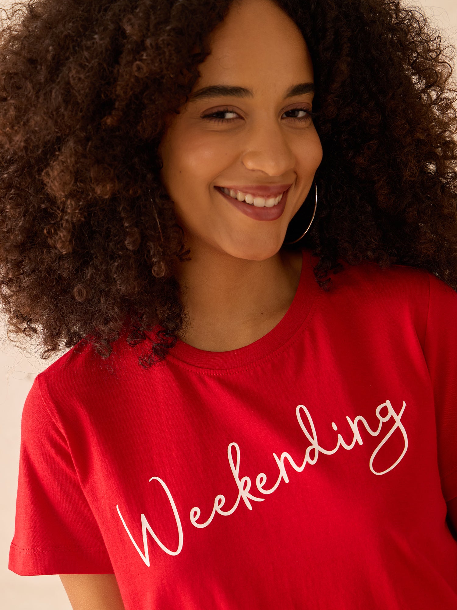 Red Regular Fit Graphic Tshirt