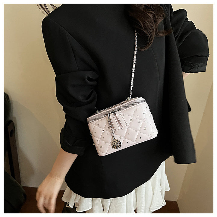 Purple Mini Squarebox Handbag