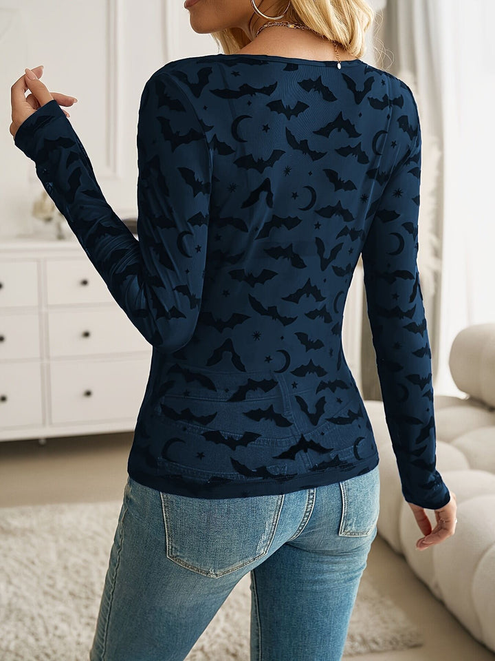 Blue Burnout Top