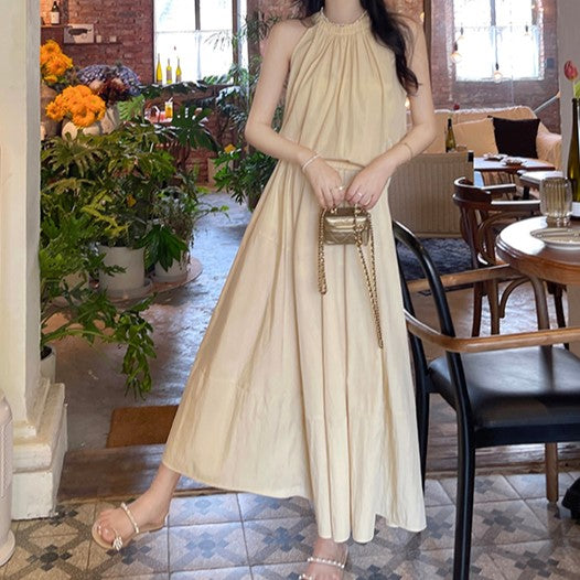 Yellow Blouson Top With Tiered Maxi Skirt